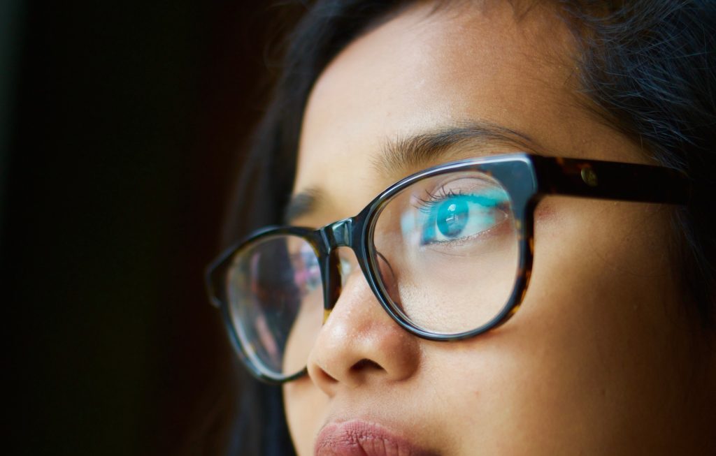 purple glare glasses